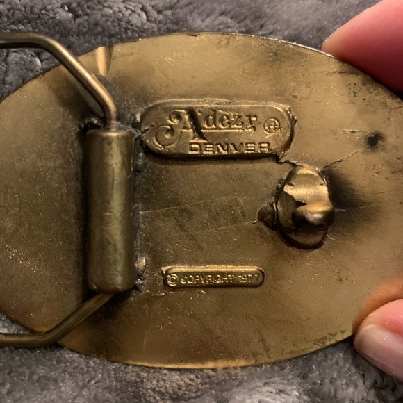 Vintage Adezy Denver USA 1977 brass Free Mason Masonic belt buckle Gasparilla - Picture 6 of 7